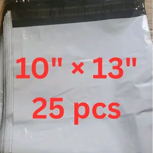 Premium White Poly Mailers 10x13 Inch Self Sealing Shipping Bags for Clothing Packaging 25 Pack