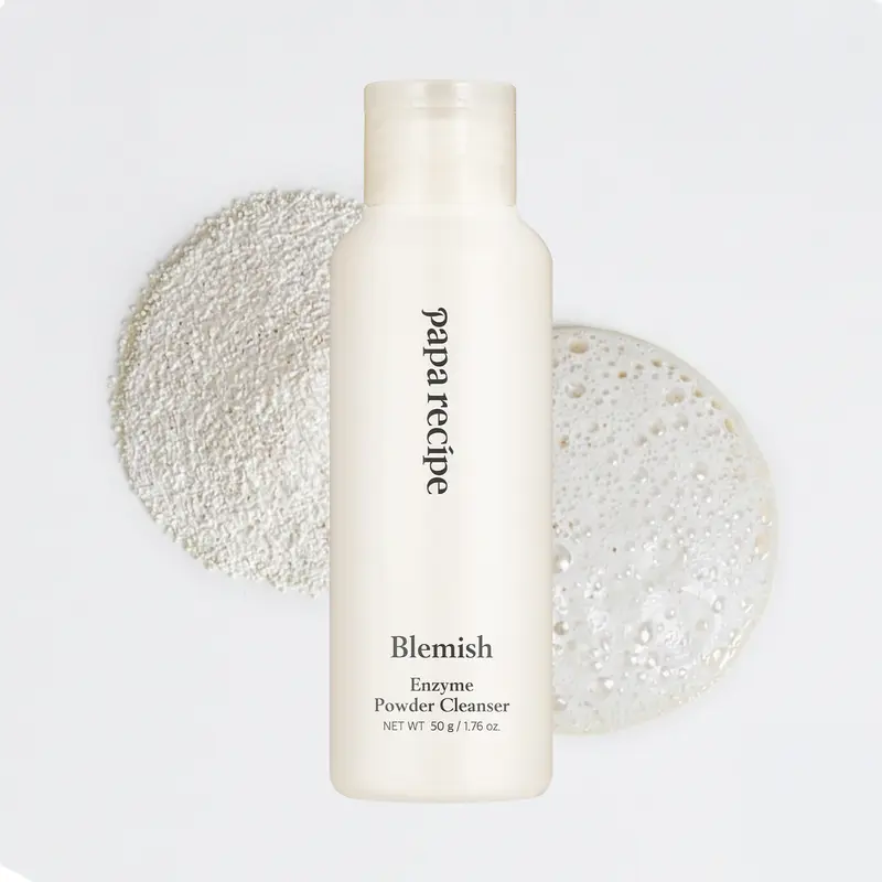 Papa Recipe Blemish Enzyme Cleansing Powder (1.7oz/50g) – Papain & Rice extract Powder-to-Foam Face Wash, Skin Radiance & Sebum Care, Gentle Exfoliation, Smoother Texture, Korean Skin Care