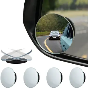 Blind Spot Mirrors 4 Pack HD Frameless Convex Mirrors for Wide Angle Side View Blind Spot Coverage