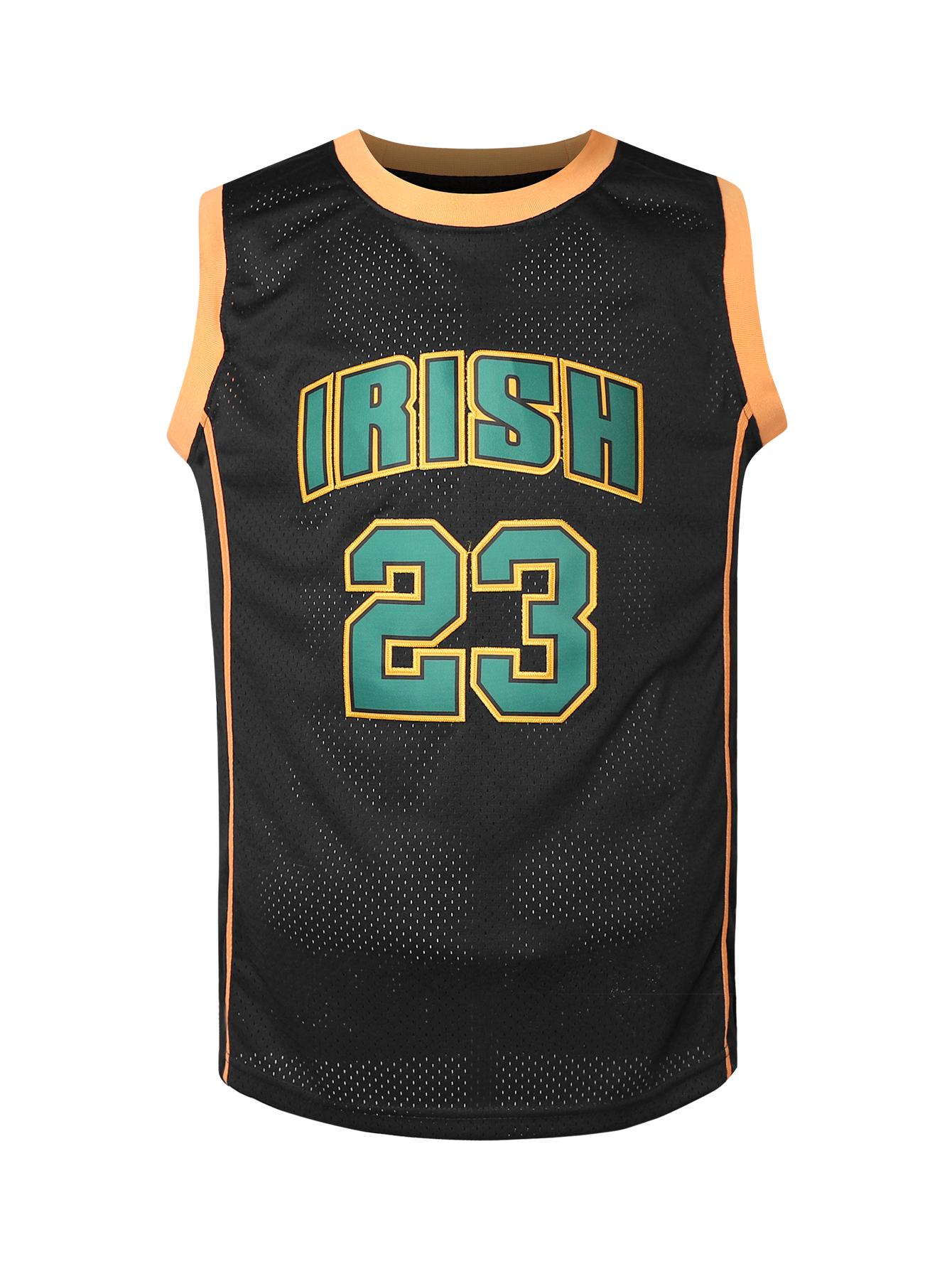Classic #23 James Stitched Basketball Jersey High School Training Vest Breathable Mesh Athletic Tank Top for Game & Streetwear