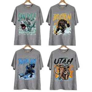 Gildan 5000 All Teams Ice Hockey Skull Vintage Shirt T-Shirt Sport Grey Classic 90s All Team Ice Hockey T-Shirt, Cowboy T-Shirt, Ice Hockey Game Day Shirt, Team Unisex Shirt Gift Ice Hockey FanTailgating & Team Pride Men's Wear Top PTS