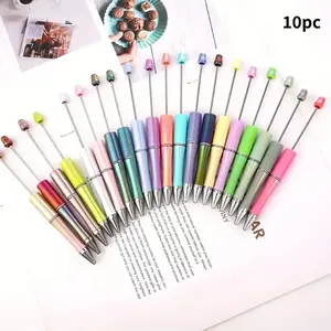 10-Piece Set Colorful Beaded Pen, Unique Pens, Ink Ideal Gift for Friends, Teachers, School Office Supplies, Art Supplies, Graduation Season
