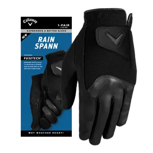 Callaway Golf Women's Rain Spann Golf Gloves (Pair) in Black | Size: Large