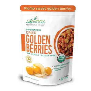 ALOVITOX Organic Incan Golden Berries — Tangy-Sweet Superfood Dried Snack (Raw, Vegan, Non‑GMO)