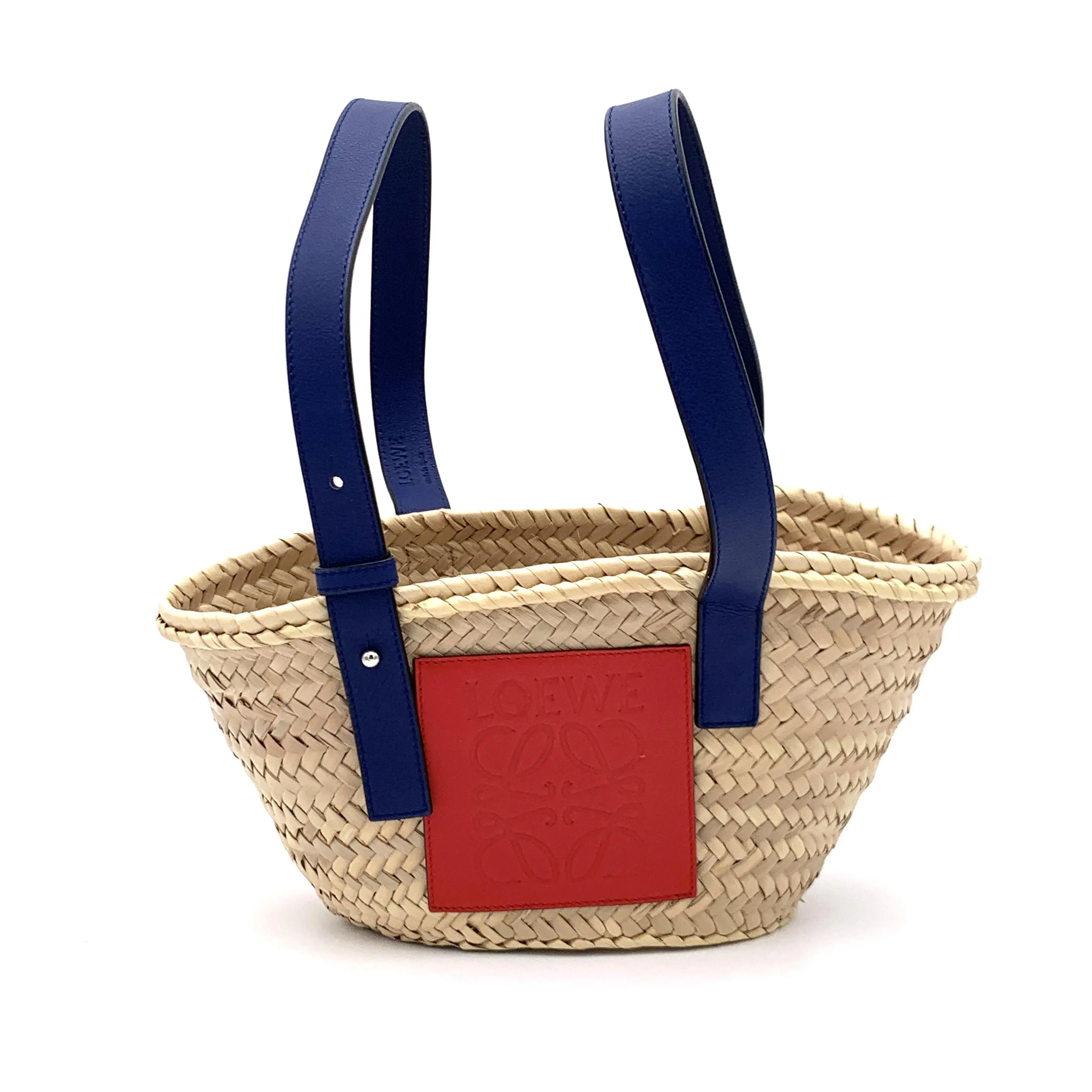 Pre-owned Loewe Raffia Tote Basket Small #1532