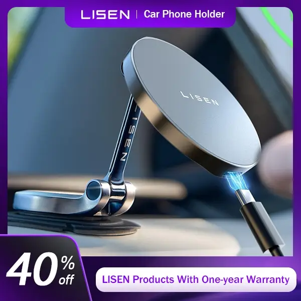 LISEN for Magsafe Car telephone Mount Charger【Using magsafe phone case / not using phone case】Wireless Car Charger Magnetic CellPhone Holder Mount, Fo