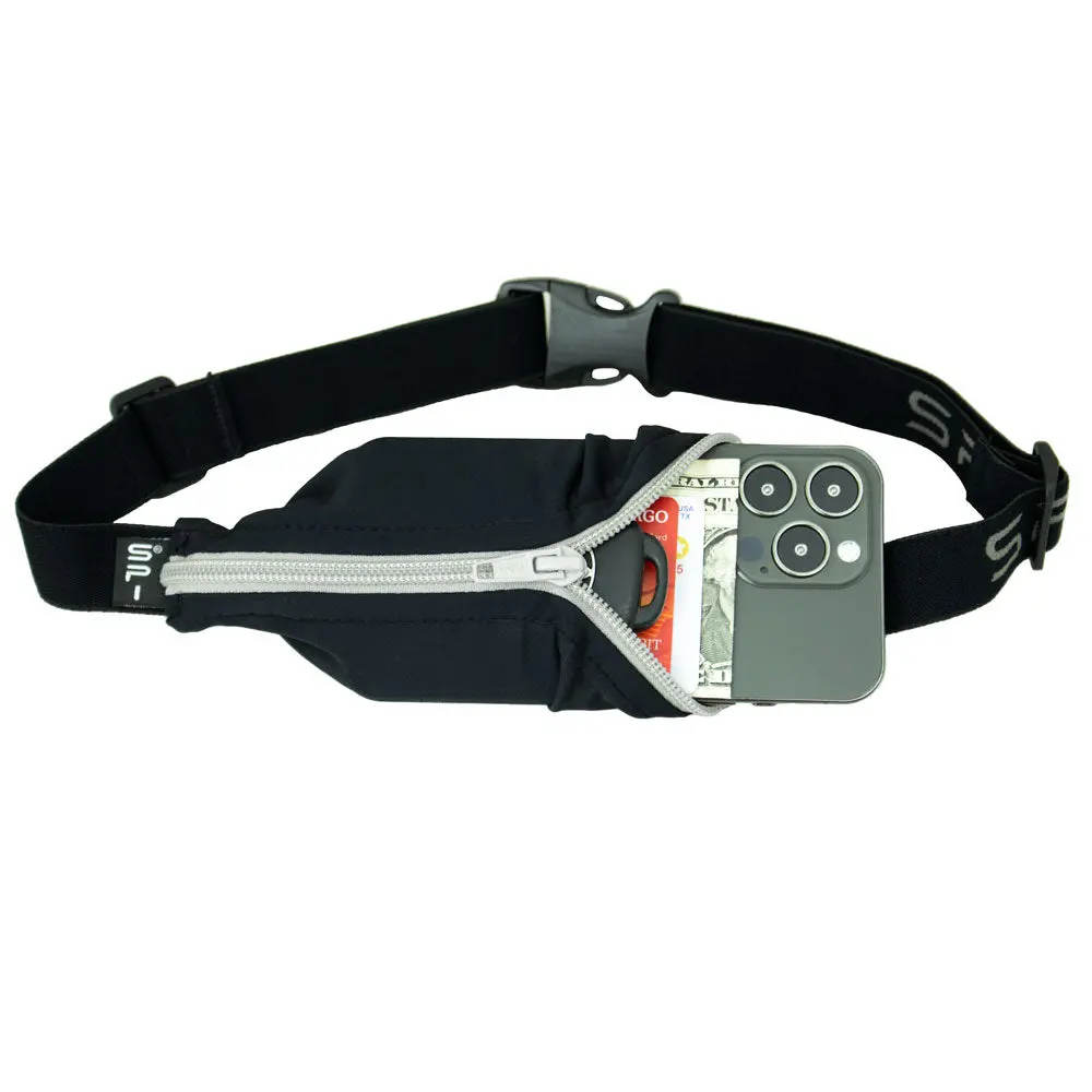 The SPIbelt Black with Titanium Zipper