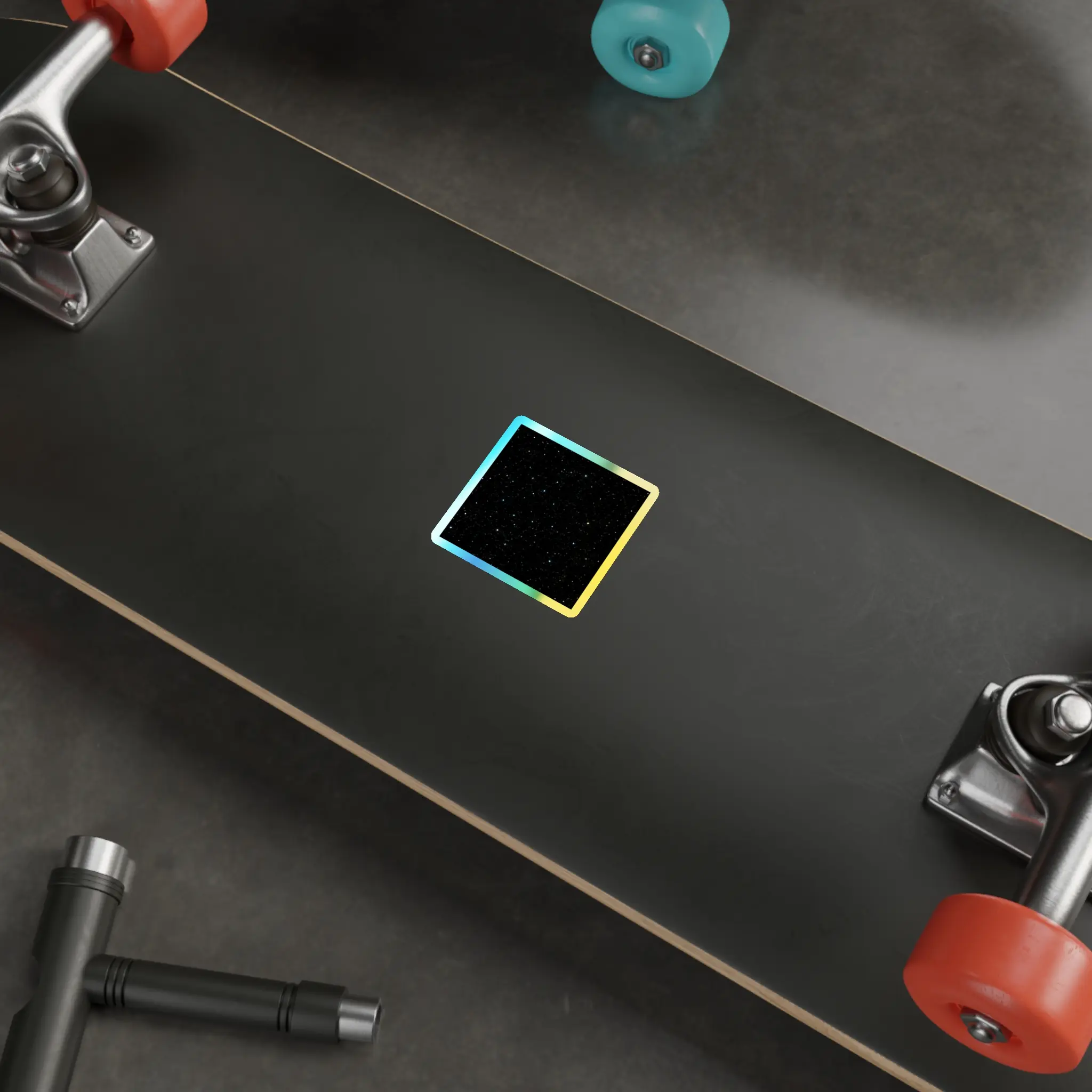 Holographic Starfield Square Sticker