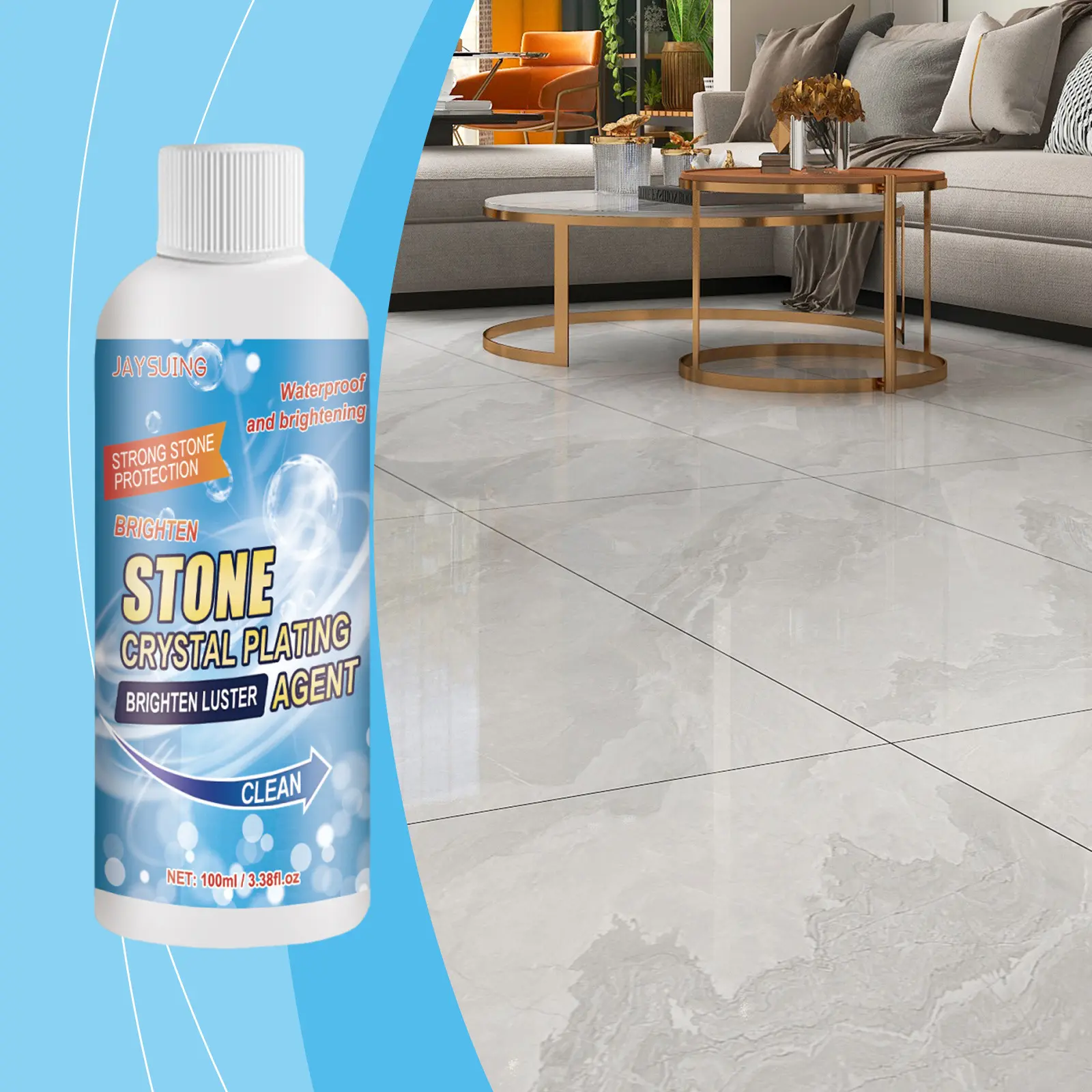 Stone Coating Agent Kitchen Tile Countertop Polishing Scratch Repair Cleaning Stain Remover Brightener, Household Care Essentials, Kitchen Cleaning Supplies, Home Cleaning Supplies, Cleaner