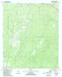 Knoxville Mississippi USGS Topographic Quadrangle Map, 1988, 1:24000
