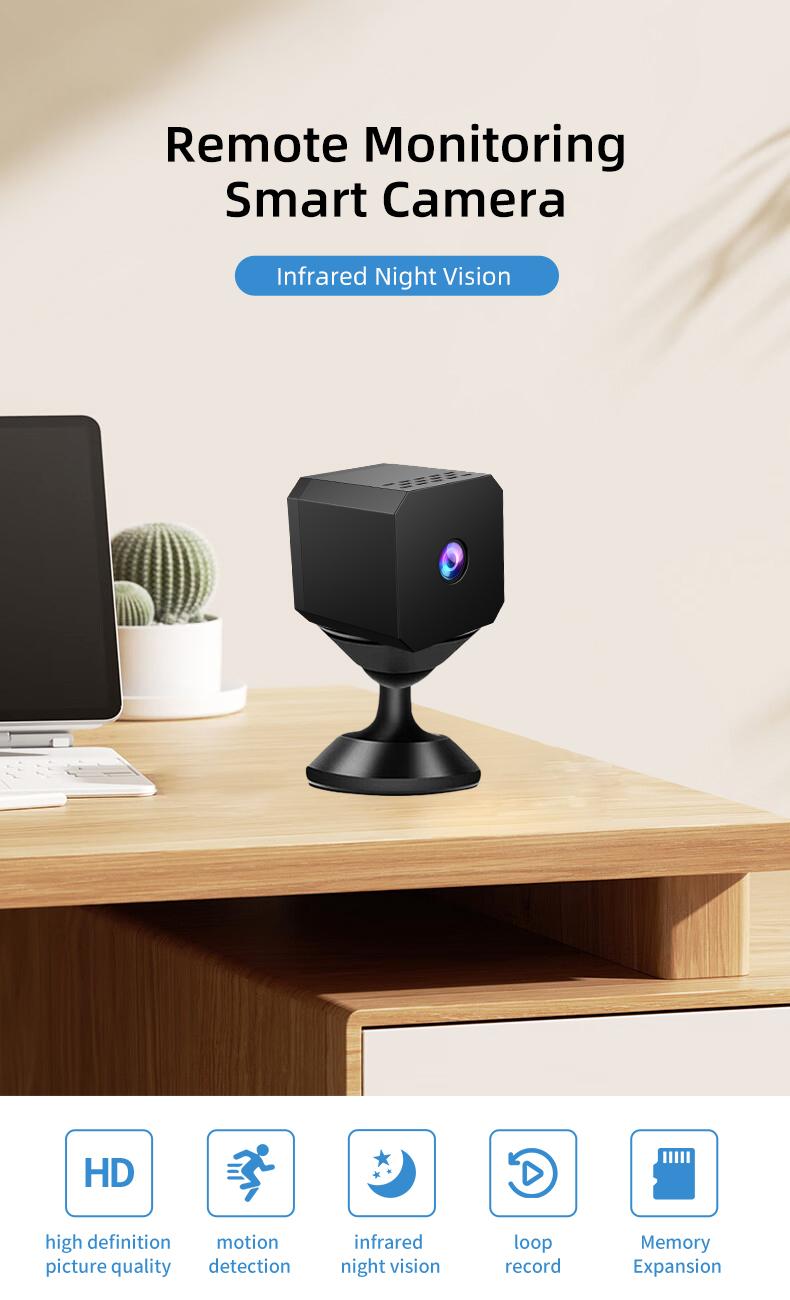 1080P Mini Magnetic WiFi Security Camera, Night Vision & Motion Detection, Remote Monitoring, Loop Recording, SD Card Support 1080P Mini Magnetic WiFi Security Camera, Night Vision & Motion Detection, Remote Monitoring, Loop Recording, SD Card Support