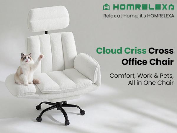 【Holiday Haul 】HOMRELEXA Big and Tall Office Chair, Flip Armrests for Pets & Cross Legged Sitting, Executive Ergonomic Computer Gaming Chair with Foot Rest, Premium Tech Fabric Wide Seat Reclining Desk Chair