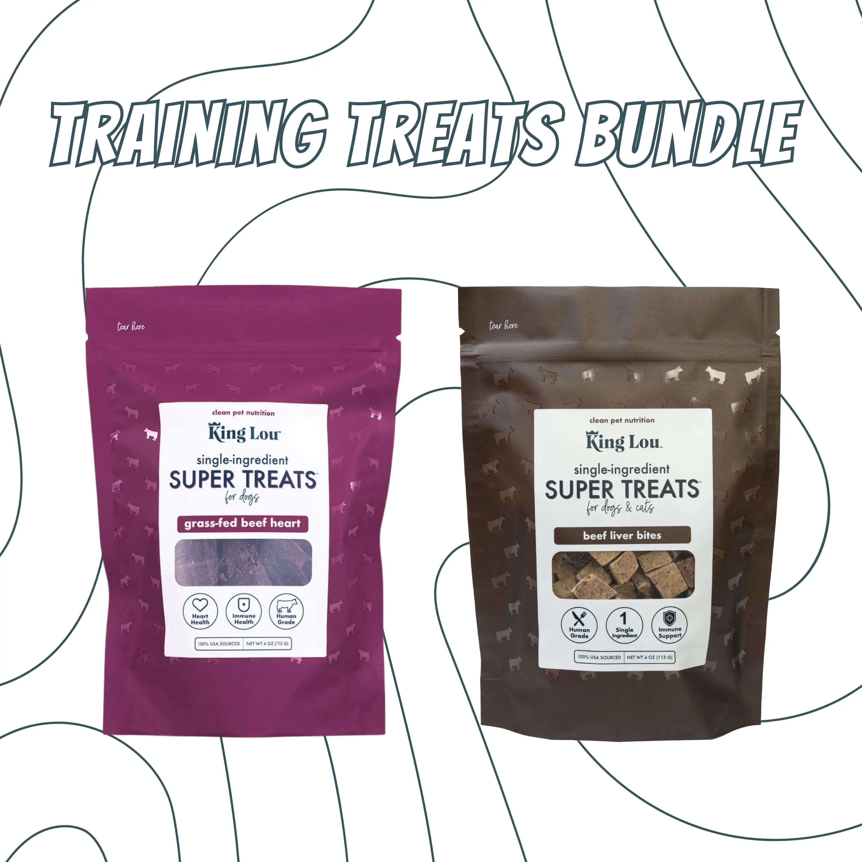 Training Treats Bundle, USA 100% Sourced and Produced, Healthy Single-Ingredient Human-Grade Natural Treats for Dogs and Cats- Exclusive Bundle Pack
