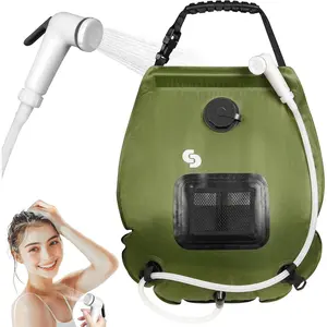 Camping Shower Bag, 5 Gal/20L Solar Heating Camping Shower with Upgraded Hose and Shower ,Portable Shower for Camping,Solar Shower