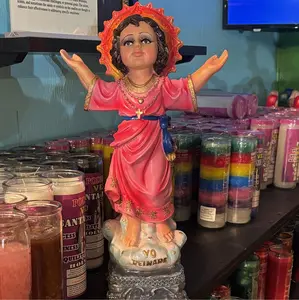 Religious Divino Niño Statue with Lashes, 18-in Home Decor for Room Decor, Living Room Figurine