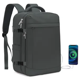 Lossga grey Compact Carry-On Travel Backpack | 30L Lightweight Airline-Approved Daypack for Short Trips, Business & Daily Use