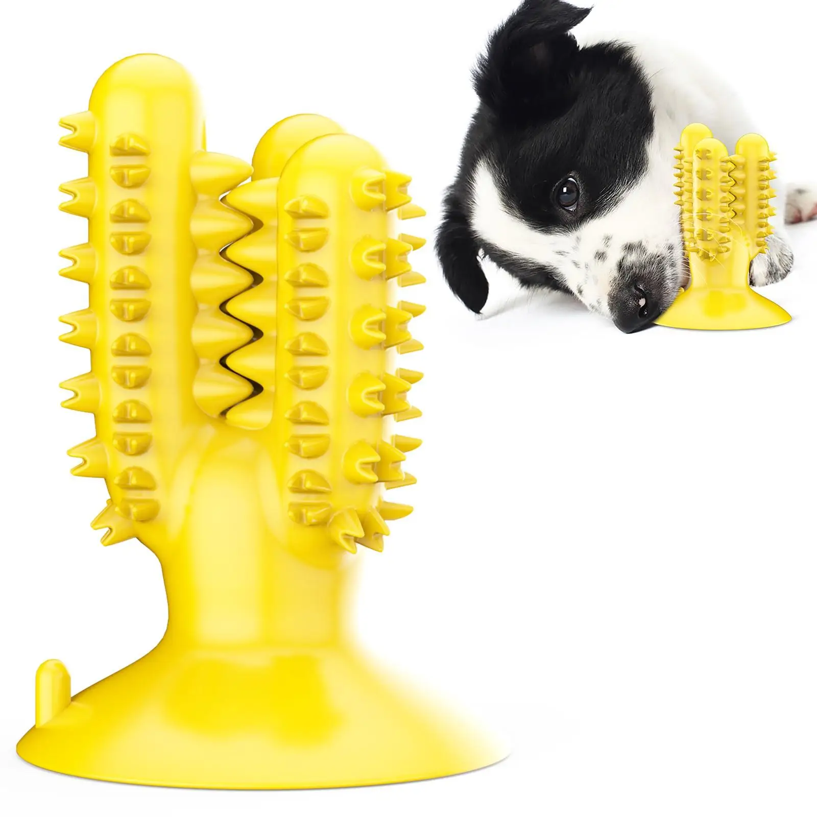 Dog Chew Toys for Aggressive Chewers, Durable Rubber Cactus Tough Toys for Training and Cleaning Teeth, Interactive Dog Toys for Small/Medium/Large Do
