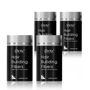 Dexe Hair Building Fibers 4-Pack – Instant Hair Thickening Powder for Thinning Hair & Bald Spots, Root Touch-Up & Hairline Concealer, Sweatproof, Natural Matte Finish for Men & Women Haircare Black Daily,Black & Dark Brown,22g hair  thickening  powder ful