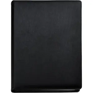 A4 Certificate Presentation Folder, Faux Leather Document Organizer, Professional Portfolio Book, Conference Display Binder (Black, 48 Pockets 96 Sides)