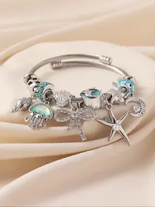 Cute Cartoon Design Charm Bangle, Fashion Jewelry for Party, Daily Clothing Decor, Trendy All-match & Exquisite Jewelry for Birthday Gift