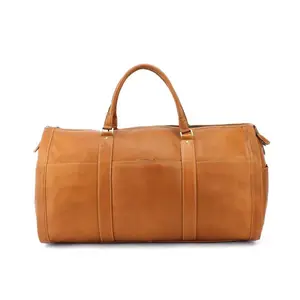 Large Leather Duffel Bags for Men, Business Men's Travel Duffel Bag with Multiple Pockets - Bayfield Bags