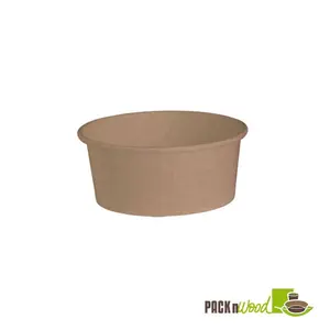 212 MAIN 26 oz. Round Kraft Salad Bucket Collections, Disposable Grease-Proof Containers for To-Go Meals (Home & Festive Party Supplies)