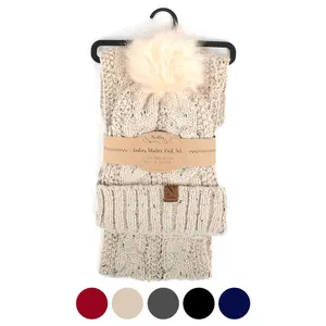 Women's Knit Hat & Infinity Scarf Set