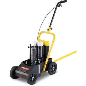 VEVOR Striping Line Marking Machine, Heavy Duty Parking Lot Striping Machine with Adjustable Width, Compatible with Professional Inverted Striping Spray Paint, for Roads, Sports Field, Black