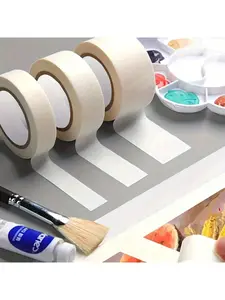 3pcs Masking Artist Tape Removable Paper Tape, 0.59/0.79/1.18in X 394in, for Watercolor, Drawing, Painting, Medium Adhesion, Paper Arts