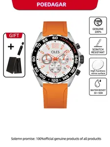 Men's Business Fashion Casual Round Dial Quartz Watch, Business Fashion Watches, Fashion Watch for Party, Daily Clothing Decor, Trendy All-match & Exquisite Watch for Birthday Gift with Box, Quartz Wristwatch