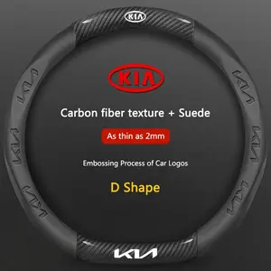 Leather Car Steering Wheel Cover for Kia Rio 2 3 4 X Line Kombi Sedan K2 K3 K4 K5 Kx1 Kx3 Kx5 Sportage, Auto Accessories