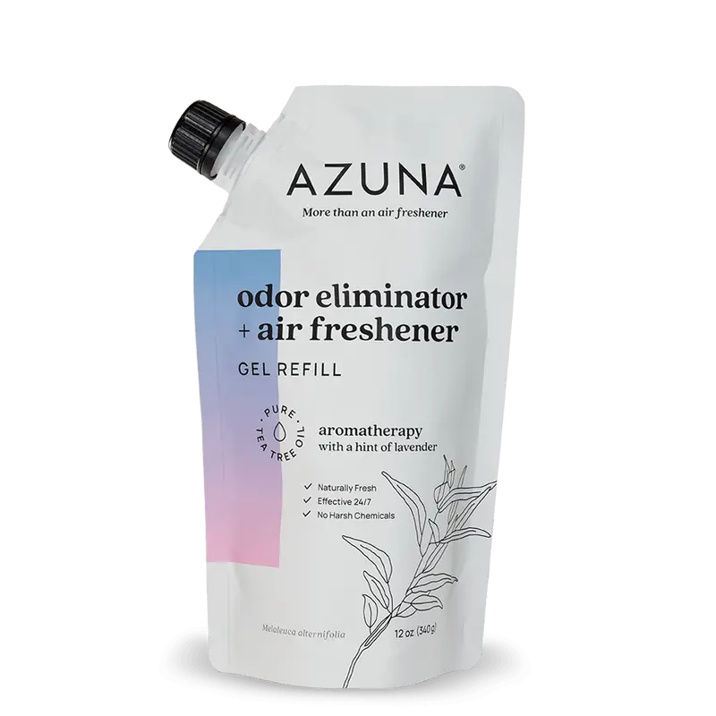 Azuna Natural Refill Air Freshener Gel Tea Tree Oil Odor Eliminator for Home,12oz