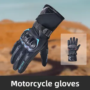 Winter motorcycle riding gloves outdoor touch screen shock absorption night riding reflective strip off-road road bike gloves biker