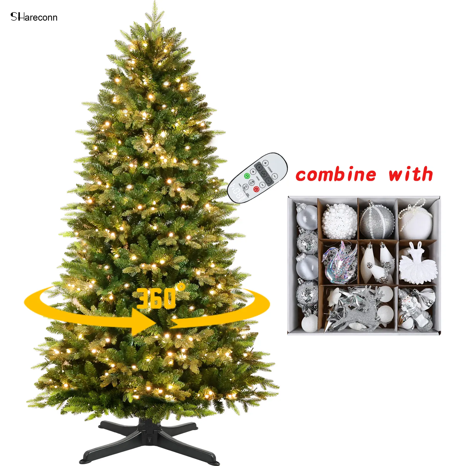 PE Fir Tree w/ ball-80ct