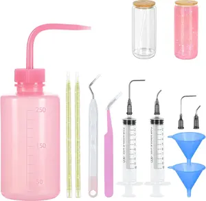 13 count Snow Globe Tumbler DIY Kit Supplies for Snow Globe, Snowglobe Tumbler DIY Tool (Cups are NOT Included)