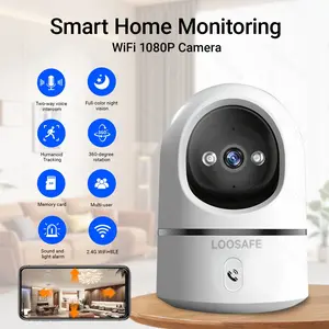 1080P WiFi Single Screen Indoor Surveillance Camera, Home Monitoring Camera, Phone Connect USB Long Battery Life, Home Security Monitor, Model Xinghao Qc16y