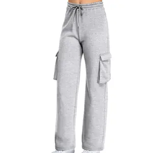 Straight Leg Cargo Sweatpants