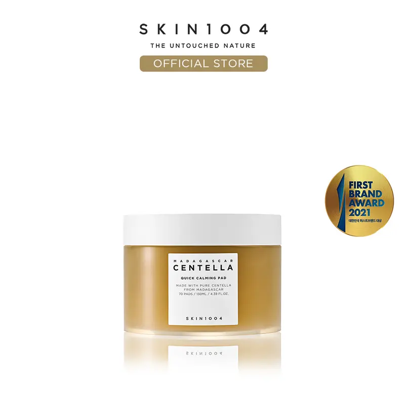 [SKIN1004 Official Shop] Quick Calming Pad (70Pads) - Soothing and Soft Toner Pad for Sensitive Skin, Mild and Moisturizing Toner Pads