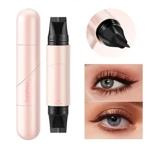 Eye Definer Stamps, Eye Makeup Supplies, Long-Lasting Color, Portable, Easy To Control, Beginner-Friendly, Waterproof, Sweat-Proof, Smudge-Proof, One Pen Equals Two: 1.05ml + 1.05ml, Cosmetic Beauty, Valentine's Day Gifts