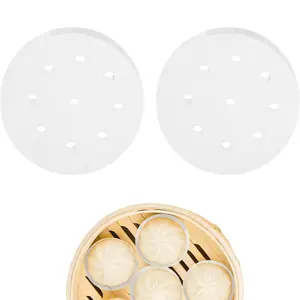 Food Grade Steamer Paper Liner, Disposable Oilproof Baking Sheet, Non-Stick Steaming Mat for Home Use, Ideal for Dumplings & Buns