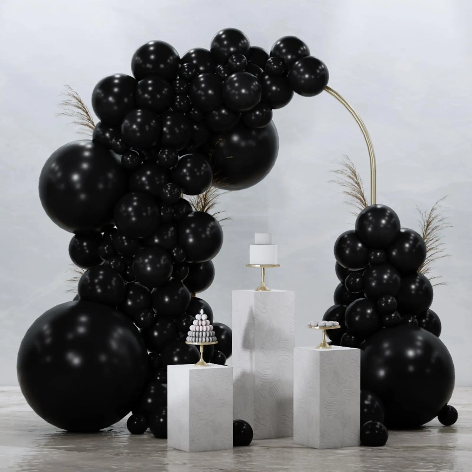 PartyWoo Black Balloons 99 pcs Different Sizes of 36 18 12 10 5 Inch Black Balloons Arch Kit Garland for Baby Shower Birthday Graduation Casino Gaming Anniversary Race Car Party Decorations Black-Y18
