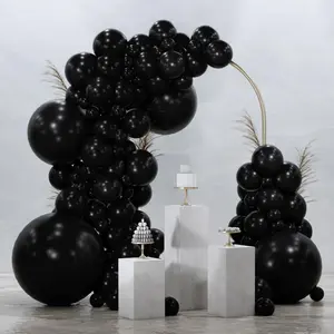 PartyWoo Black Balloons 99 pcs Different Sizes of 36 18 12 10 5 Inch Black Balloons Arch Kit Garland for Baby Shower Birthday Graduation Casino Gaming Anniversary Race Car Party Decorations Black-Y18
