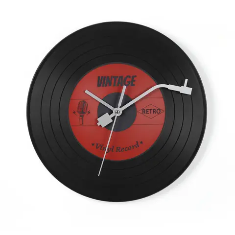 Vintage Round Art Deco Vinyl-Look Analog Wall Clock - Quartz Accurate, Aesthetic Home Decor Items, Room Decor, Living Room Home Accent#tiktokshopsummersale
