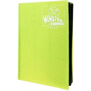 Monster 9 Pocket Trading Card Binder - Holofoil Yellow Album, Anti-Drop TCG Protection w Side Loading Padded Pockets, Double Sided, Holds 360 Cards