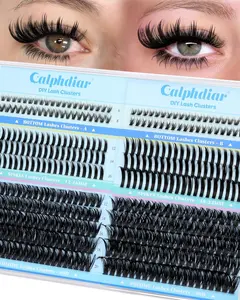 Lash Clusters with Spikes Cluster Eyelash Extensions 60D 80D Lash Spikes 12-22mm Fluffy Eyelash Clusters with Bottom Lashes DIY Lash Extension Wispy Individual Lashes Clusters 360pcs by Calphdiar