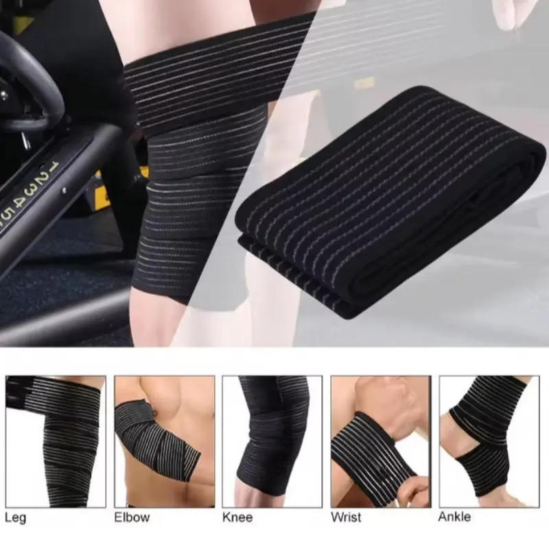 Self-Adhesive Sports Tape Bandage Wrap High Elasticity Fixed Wrist Knee Ankle Leg Support Compression Gym Workout Cohesive Bandage Wrap