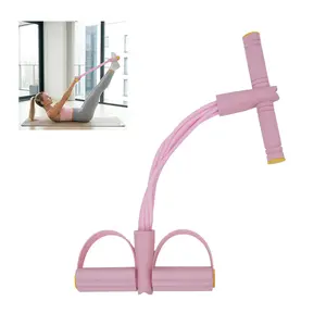 Portable 6-Tube Resistance Band Foot Pedal Pull Rope, Multifunction Home Fitness Tool for Yoga Stretching and Daily Body Movement