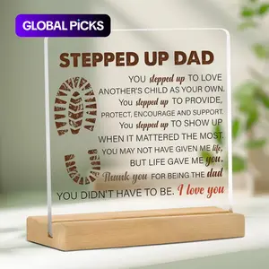 Acrylic Desktop Decoration Sign, Acrylic Plaque Sign, Clear Acrylic Desktop Ornament with Base, Gift for Family, Home Decor for Living Room Bedroom Office #GLOBAL PICKS