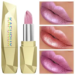 Long Lasting Shimmer Lipstick, 1 Count Moisturizing Lipstick with Glow, Glossy Lip Glaze Stick, Plumping Lipstick, for All Occasions Lip Makeup, Lip Stain, Hydrating Cosmetic, Lip Shine, Lipgloss, Glittery Holo Lipgloss, Lip Color Pigment