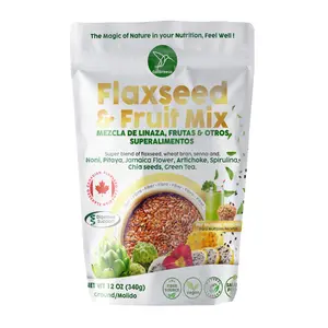 Ground Flaxseed & Fruit Mix, Natural Flavor, Ground Flax Seeds, High in Natural Fiber & Omega-3, Digestive Support - Linaza Natural.
